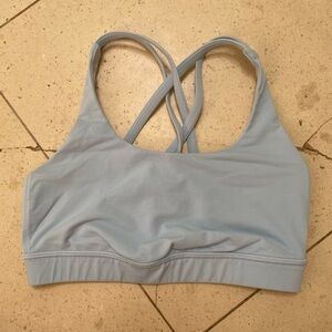 lululemon energy bra size 4 a/b cup concrete blue like new